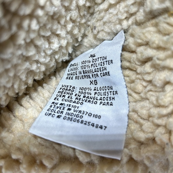 Vintage Denim Wrangler Sherpa Lined Vest XL - Picture 5 of 5